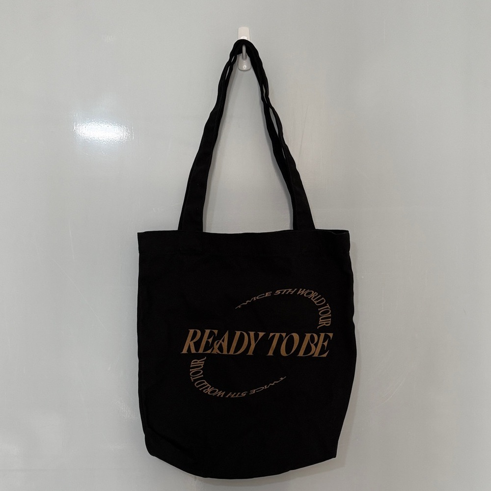 TWICE 5th world tour READY TO BE Black Tote Bag K pop merch rare - Picture 2 of 6